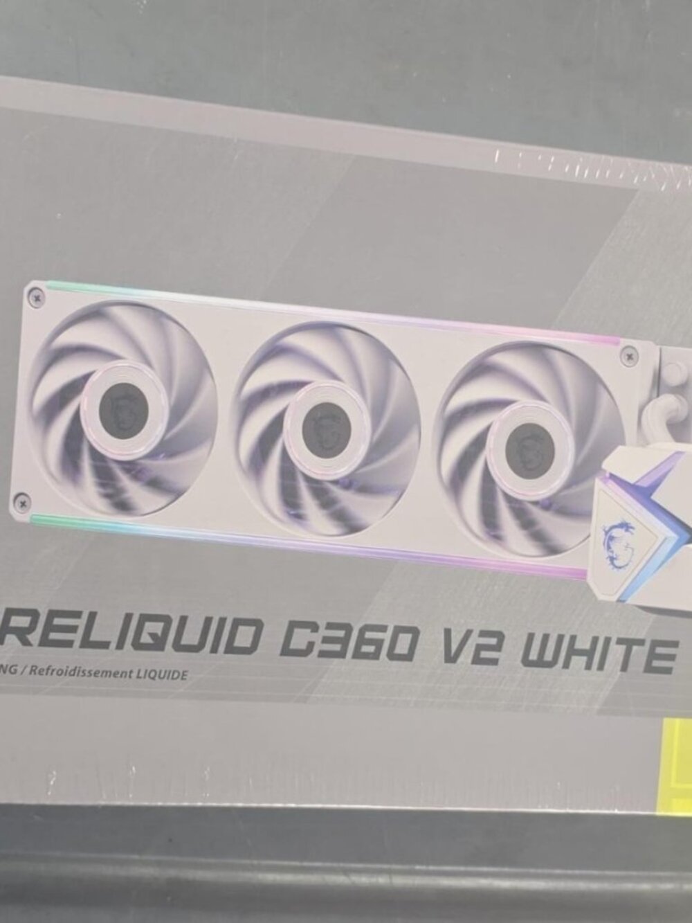 MSI MAG CORELIQUID C360 V2 White 360mm ARGB AIO Liquid CPU Cooler 3x RGB Fans